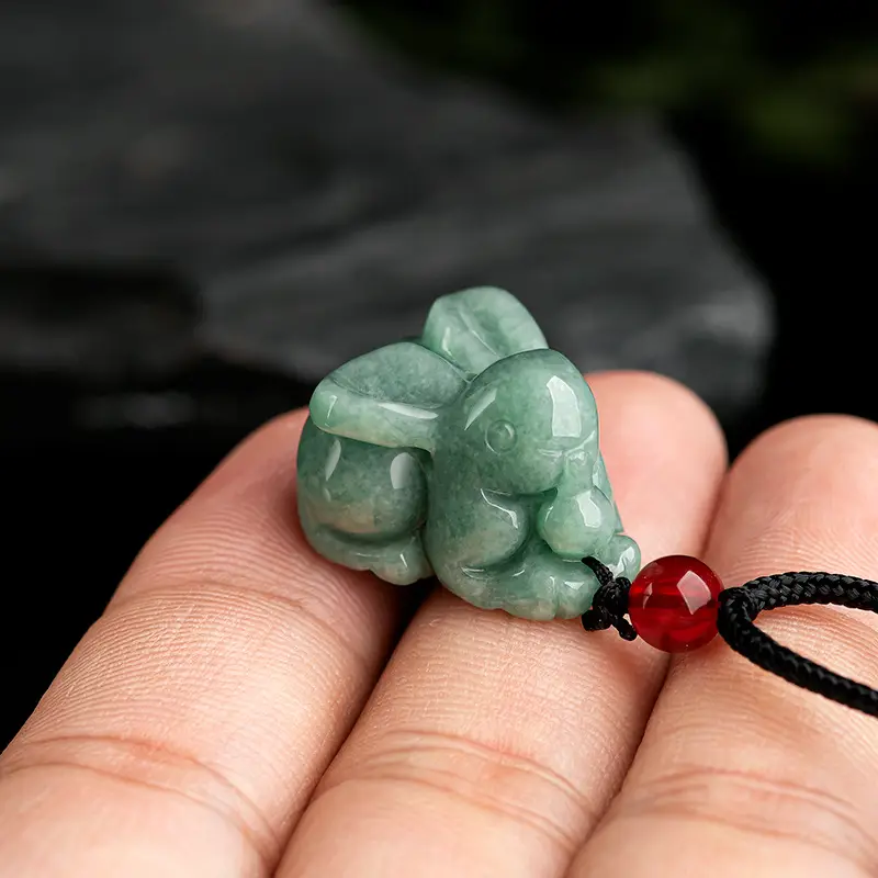 Natural Jade Rabbit Pendant for Men Women - Image 3