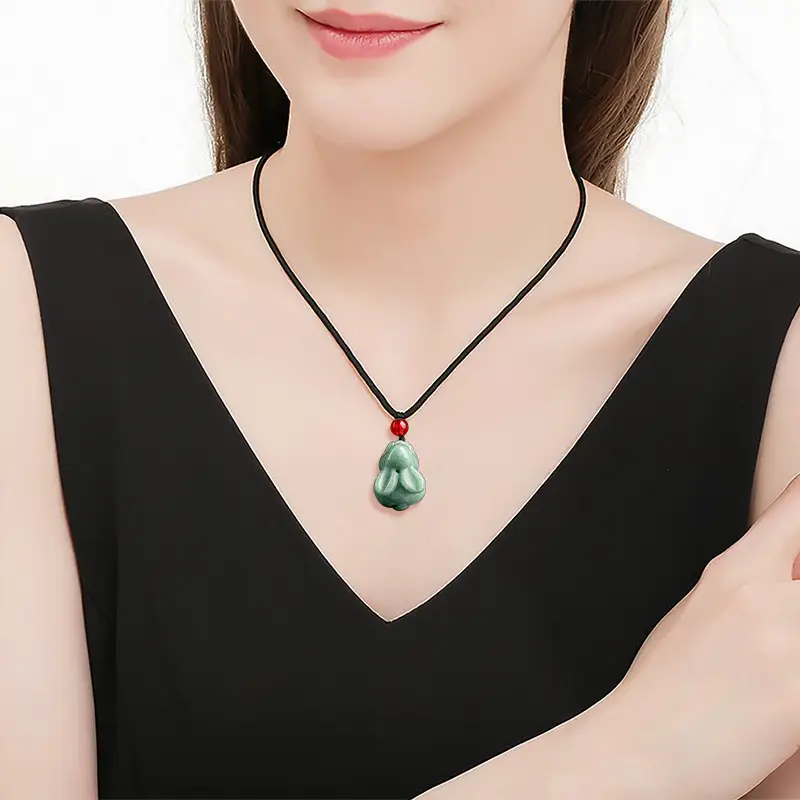Natural Jade Rabbit Pendant for Men Women - Image 4
