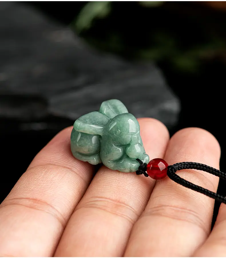 Natural Jade Rabbit Pendant for Men Women — feature 8