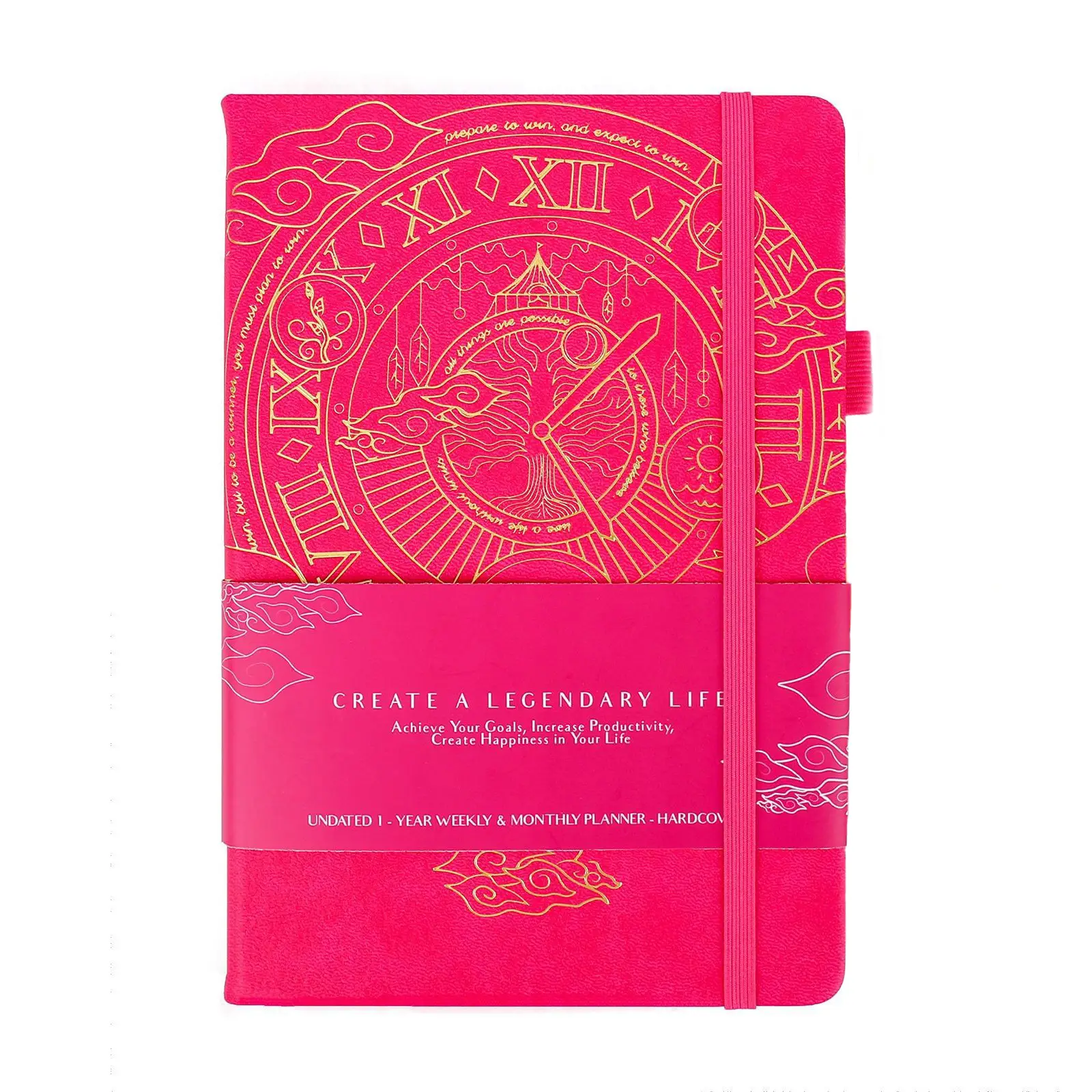 Purple A5 Cross-Body Planner with Roman Numeral - Image 9