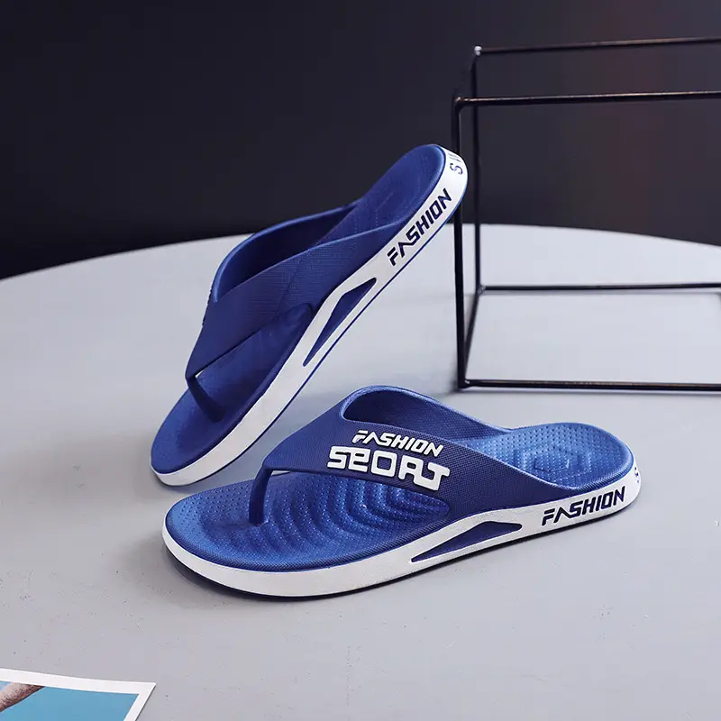 Men's Blue Fashion Slippers Summer Flip Flops