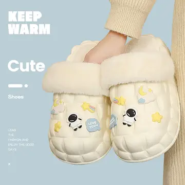 Women Cotton Slippers Blue Warm Autumn Winter Non-Slip — feature 10