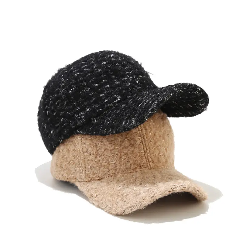 Women Velvet Peaked Cap Winter Warm Teddy Wool Hat