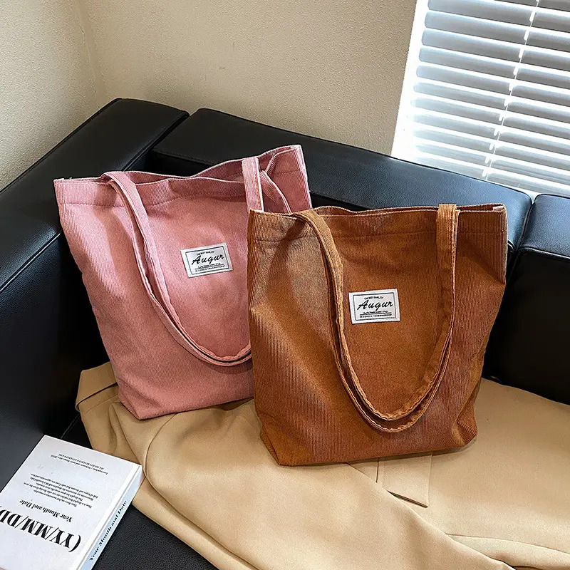 New Velvet Women's Large Capacity Tote Bag Brown - Image 9