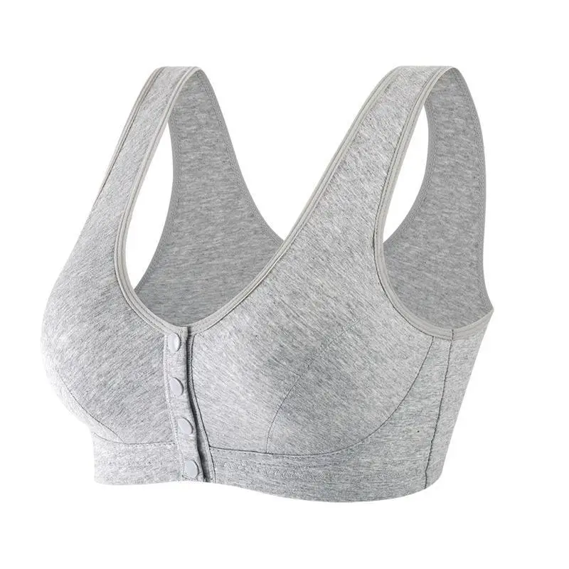 Mom's Underwear Vest Front Opening Buckle Bra Breathable Middle-aged and Elderly Women's Large Size Thin Bra for the Elderly - Image 10