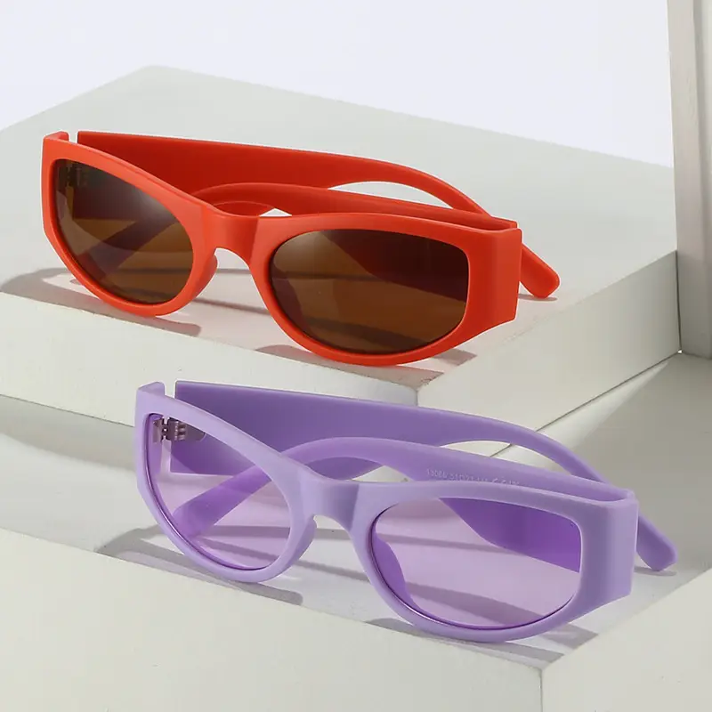 Orange Y2K Sunglasses for Street Style Sports Cross Border Use - Image 11