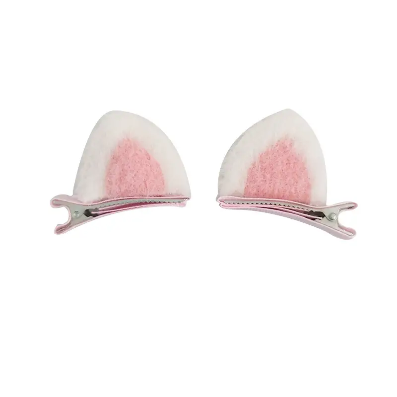 Cat Ear Plush Hair Clips for Women Girls