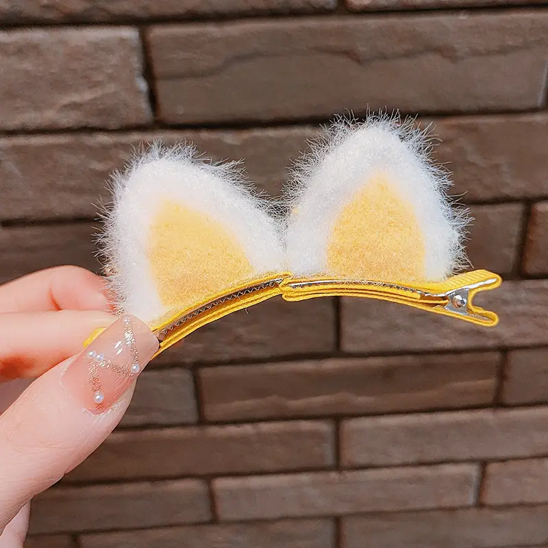 Cat Ear Plush Hair Clips for Women Girls