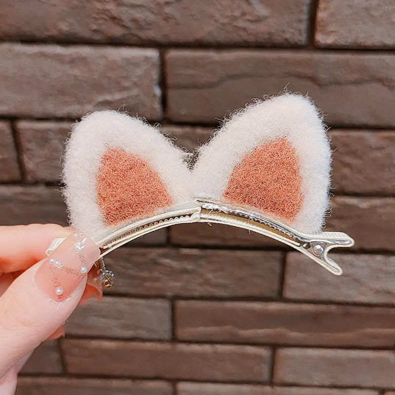 Cat Ear Plush Hair Clips for Women Girls