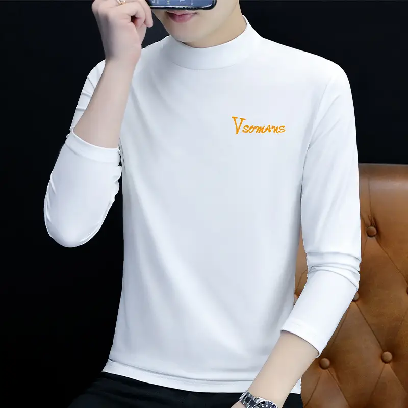 Men's Slim Fit Embossed T-Shirt with Collar - Image 34