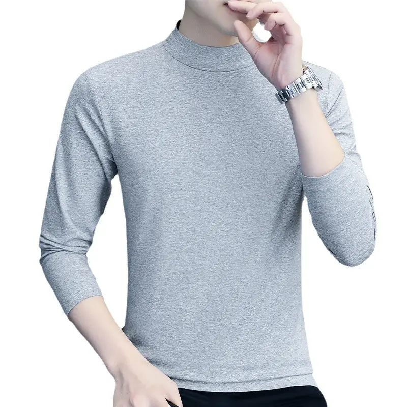 Men's Slim Fit Embossed T-Shirt with Collar - Image 35