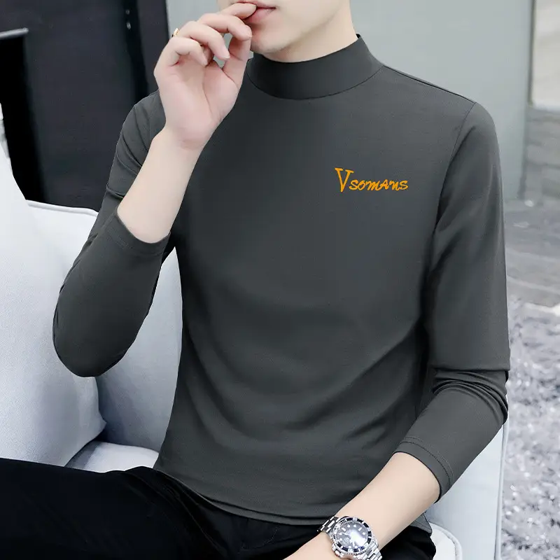 Men's Slim Fit Embossed T-Shirt with Collar - Image 16