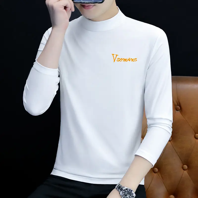 Men's Slim Fit Embossed T-Shirt with Collar - Image 18