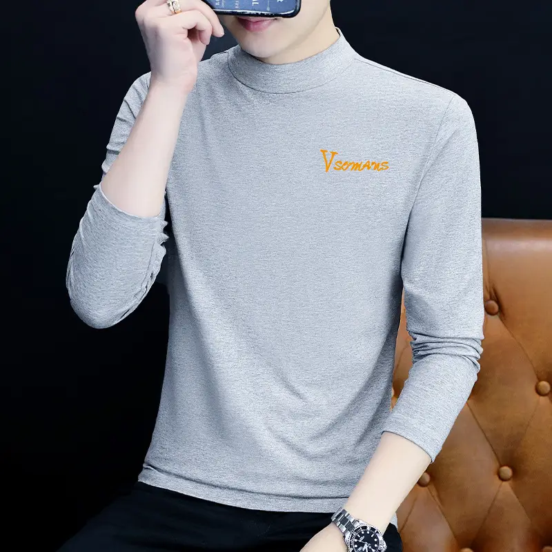 Men's Slim Fit Embossed T-Shirt with Collar - Image 20