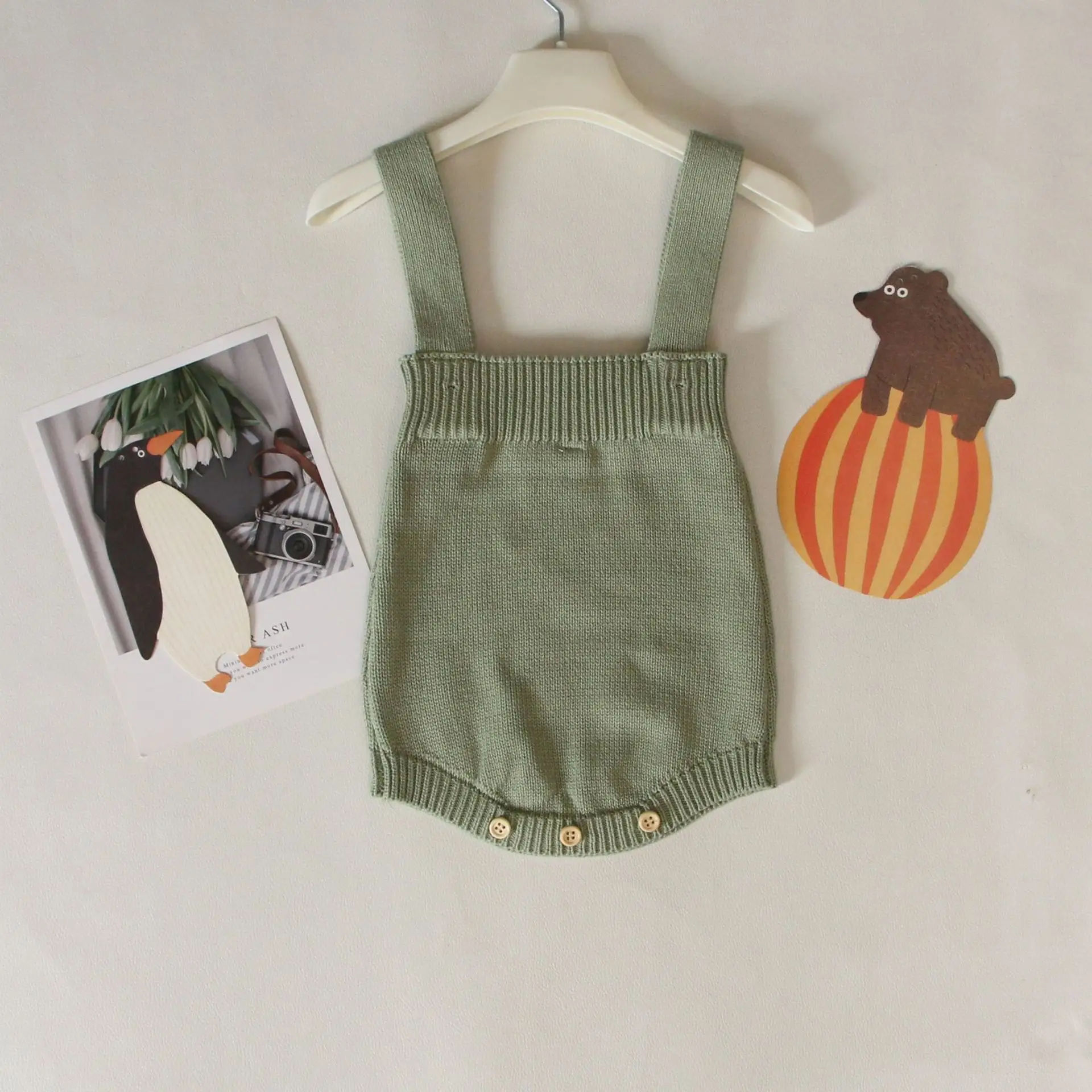 Brown Knitted Baby Sweater Coat for Kids — feature 11