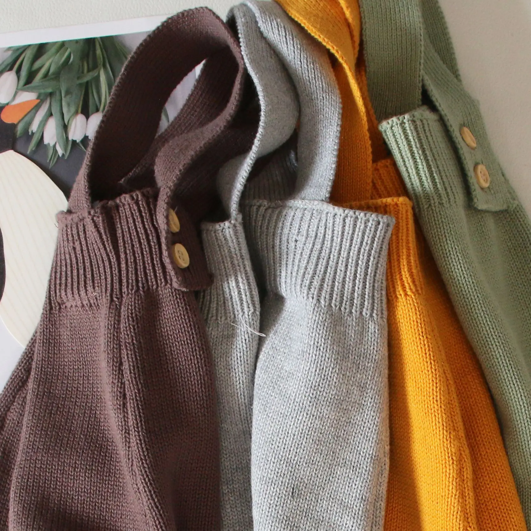 Brown Knitted Baby Sweater Coat for Kids — feature 5