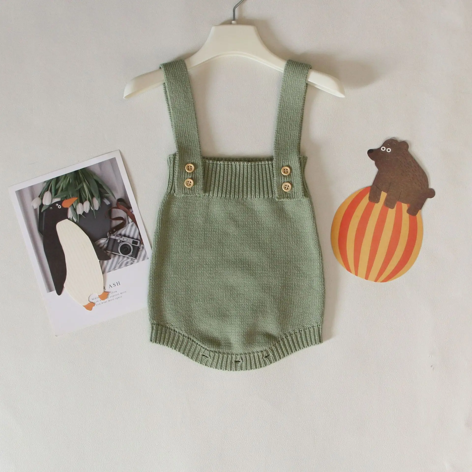 Brown Knitted Baby Sweater Coat for Kids - Image 2
