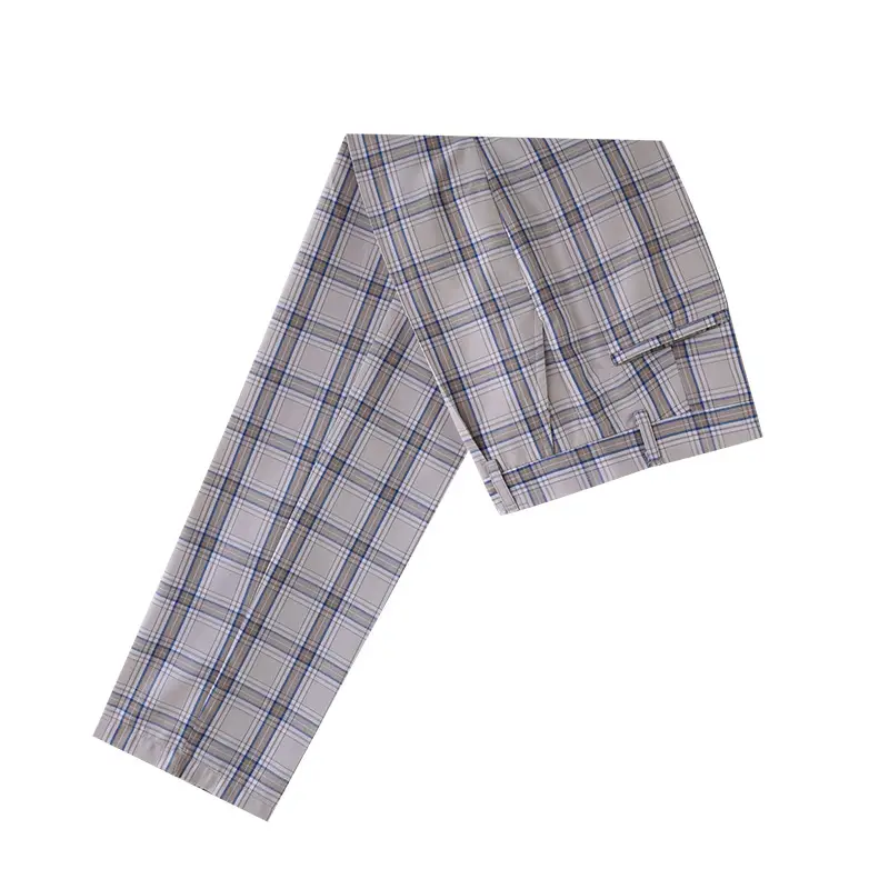 DK Plaid Pants Spring Autumn Loose Straight Pants Korean College Style - Image 5