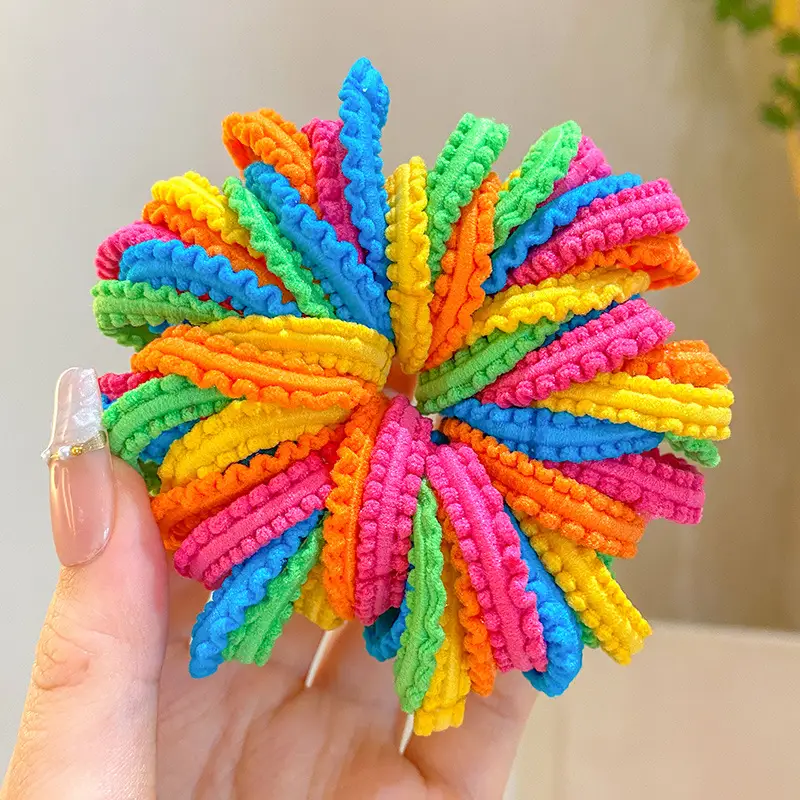 Children's Rainbow Rubber Hair Tie Head Rope - Image 3