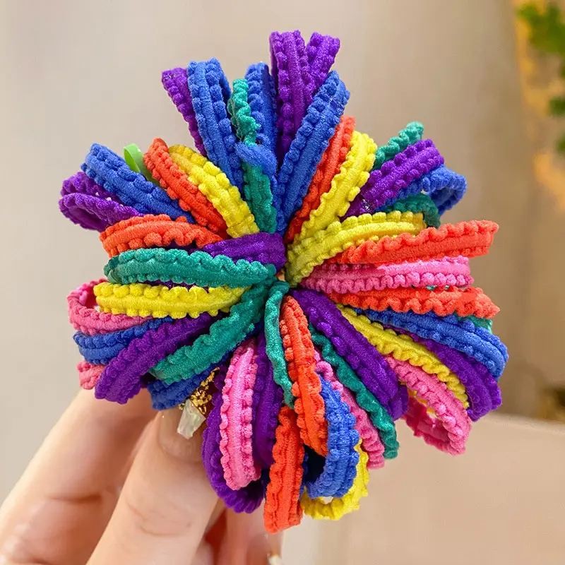 Children's Rainbow Rubber Hair Tie Head Rope - Image 4