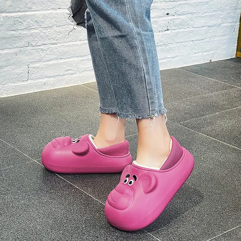 Women's Pink Cartoon Winter Sneakers Warm Waterproof - Image 7