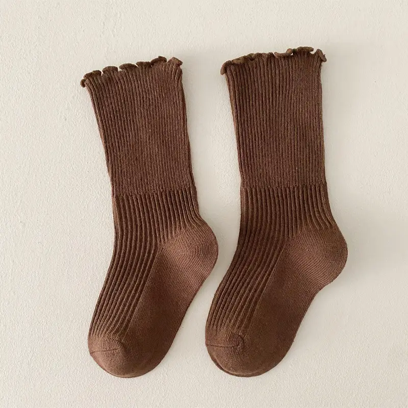 Girls Fungus Mid-Calf Socks White Lace - Image 3