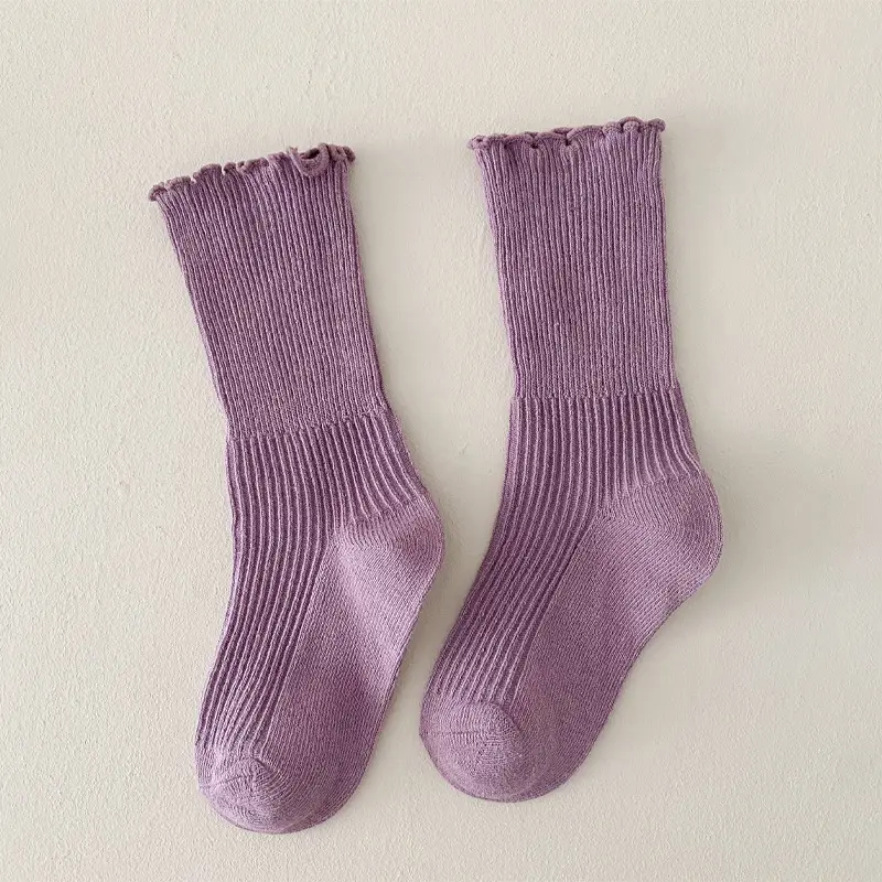 Girls Fungus Mid-Calf Socks White Lace - Image 8