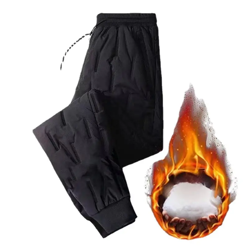 Men's Warm Black Cotton Pants Winter 2026 - Image 5