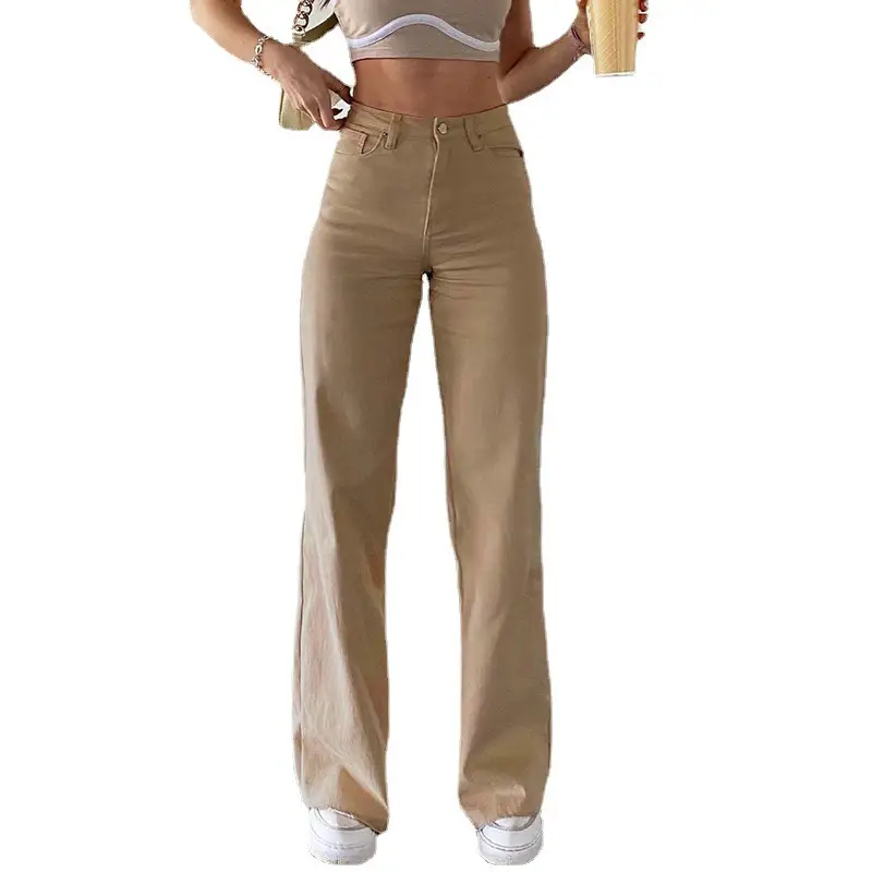 Women's Loose Slimming Jeans High Waist Straight Pants Set - Image 7