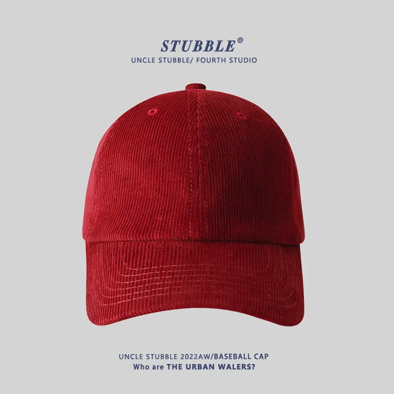 Warm Corduroy Baseball Cap for Men Women Solid Color - Image 6
