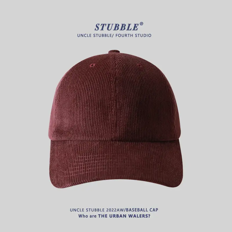 Warm Corduroy Baseball Cap for Men Women Solid Color - Image 7