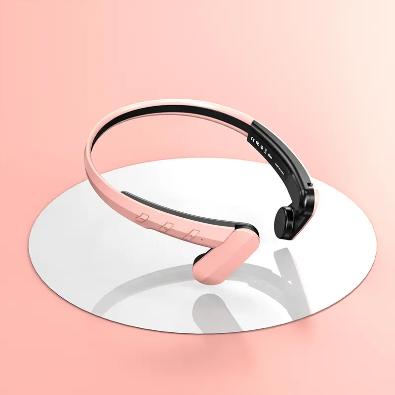 Non-Overhead Wireless Bluetooth Headset Blue Foldable Running - Image 5