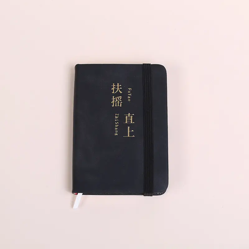A6A7 Blue Elastic Strap Pocket Notebook for Students - Image 3