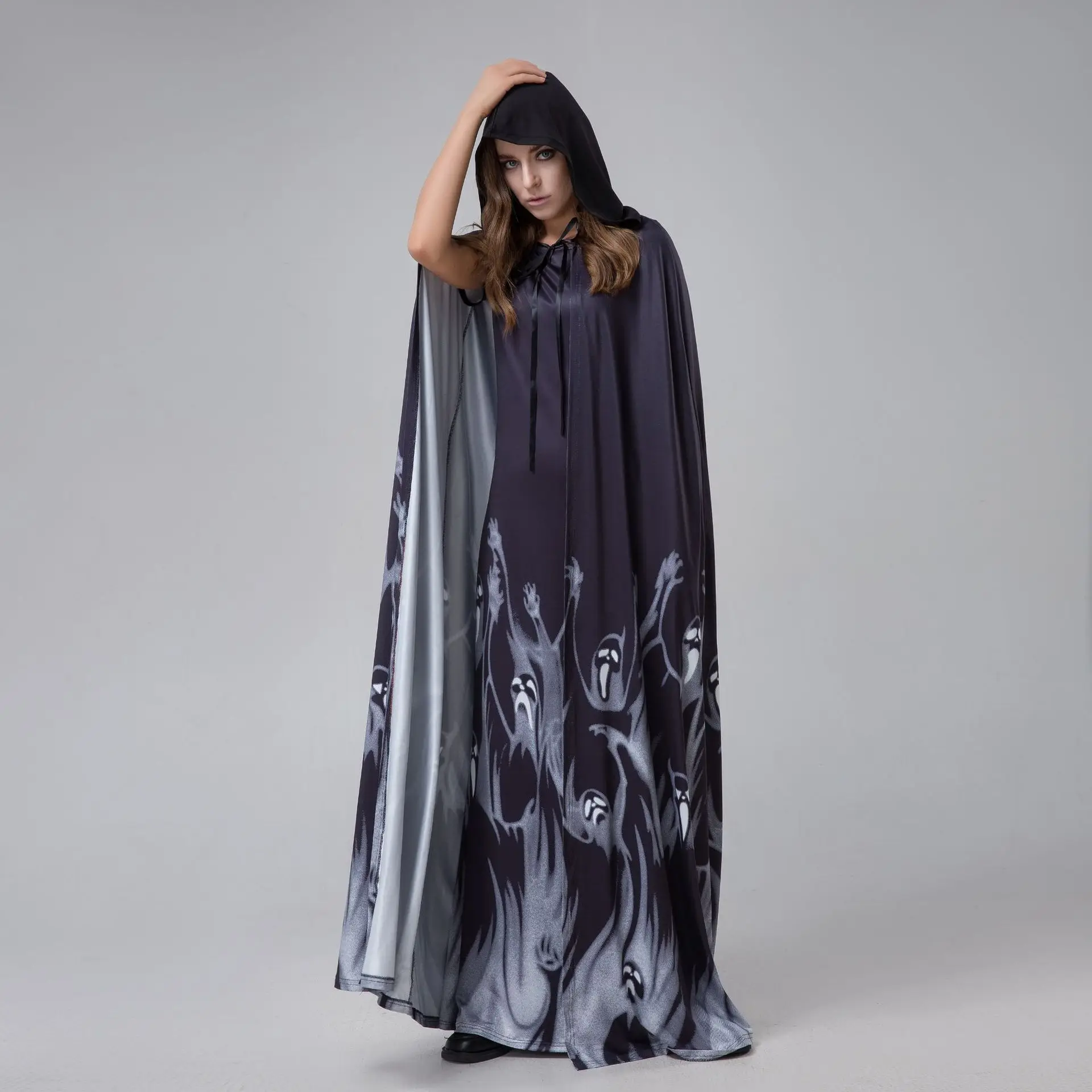 Vampire Witch Costume Dress Black Blue Red — feature 19