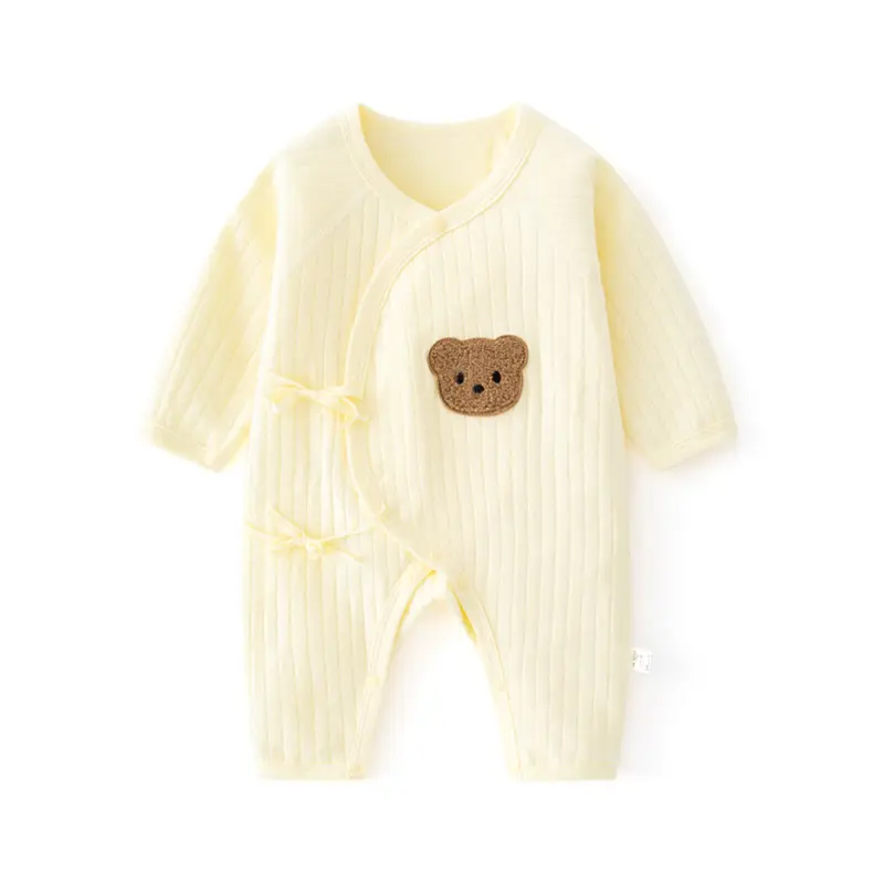 Baby Pajamas Spring Summer Bear Jacquard Boneless - Image 7