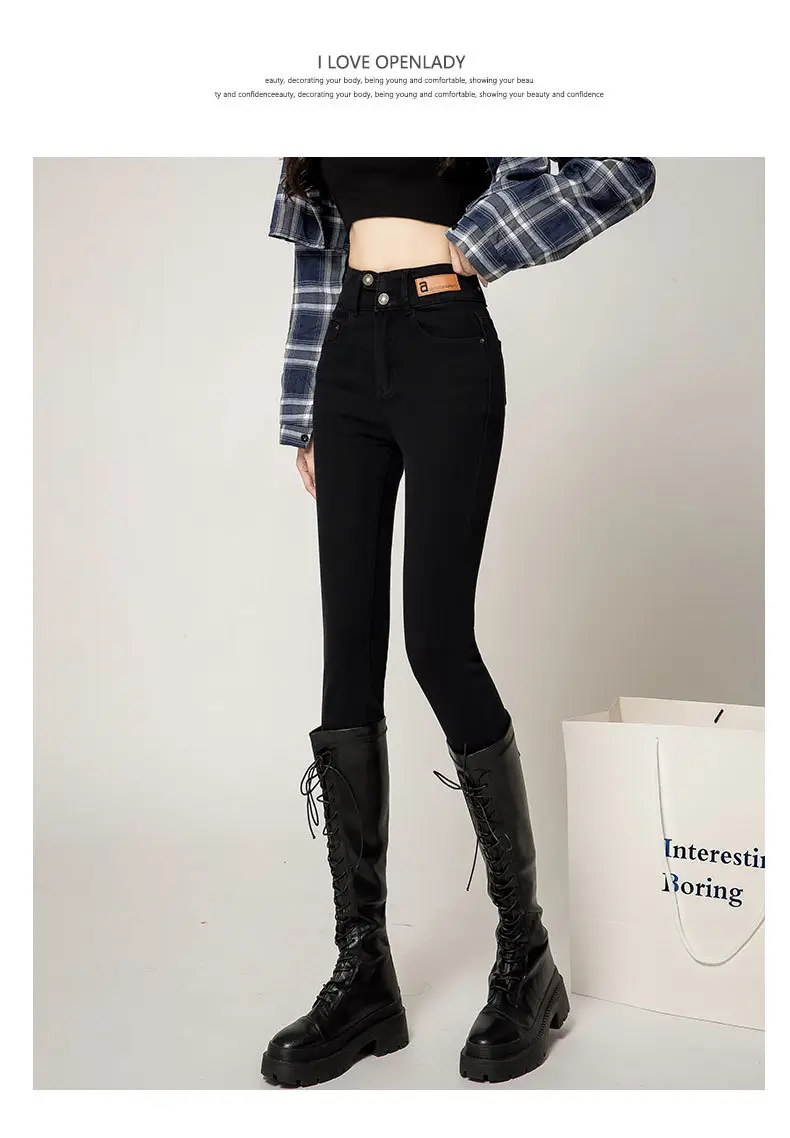 Women's Creamy White Slimming High Waist Skinny Pants — feature 25