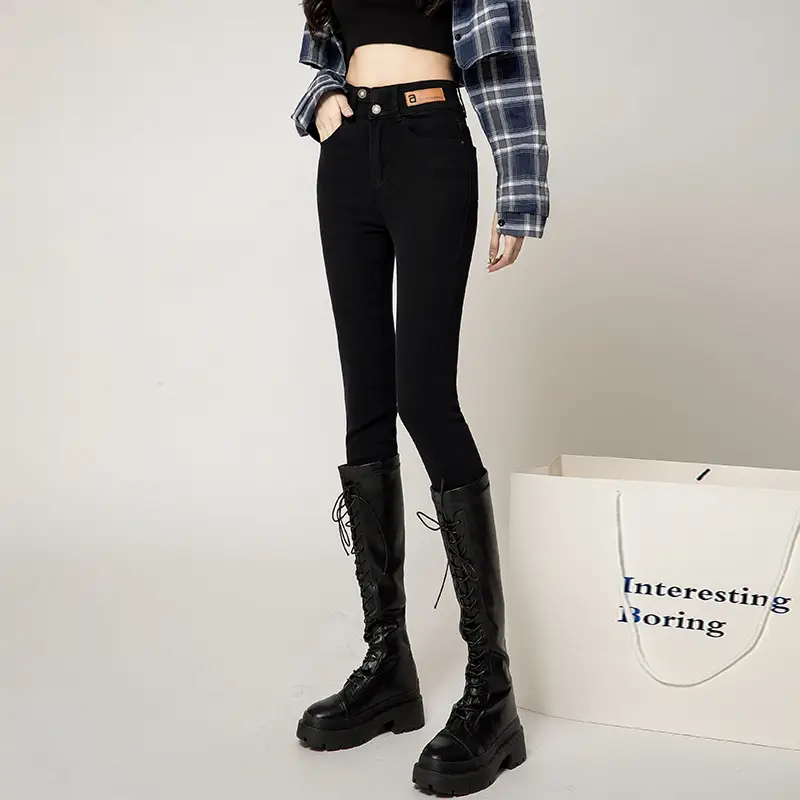 Women's Creamy White Slimming High Waist Skinny Pants