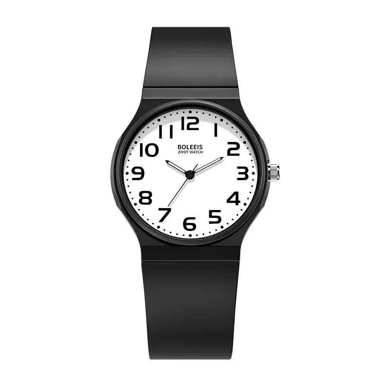 Men Black Analog Quartz Watch Lightweight Waterproof - Image 12