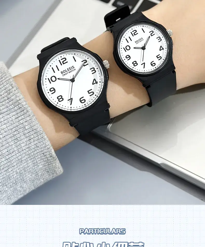 Men Black Analog Quartz Watch Lightweight Waterproof — feature 20