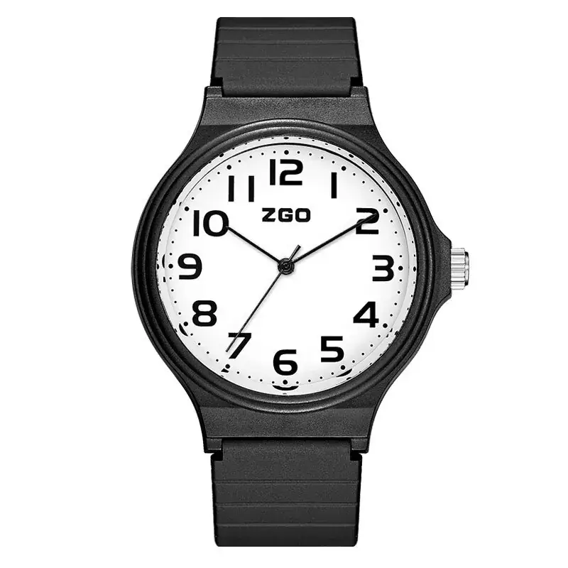Men Black Analog Quartz Watch Lightweight Waterproof - Image 2