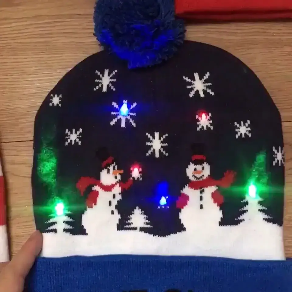Luminous Knitted Christmas Hat for Men Women - Image 15