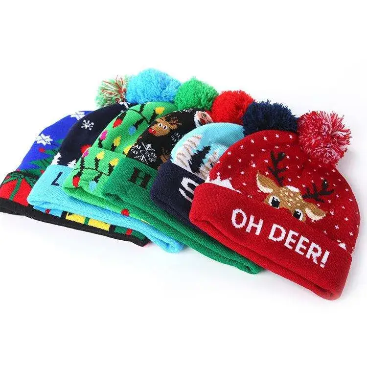Luminous Knitted Christmas Hat for Men Women - Image 17