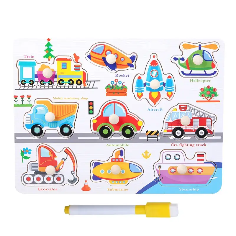 Wooden Animal & Number Puzzles for Kids - Image 9