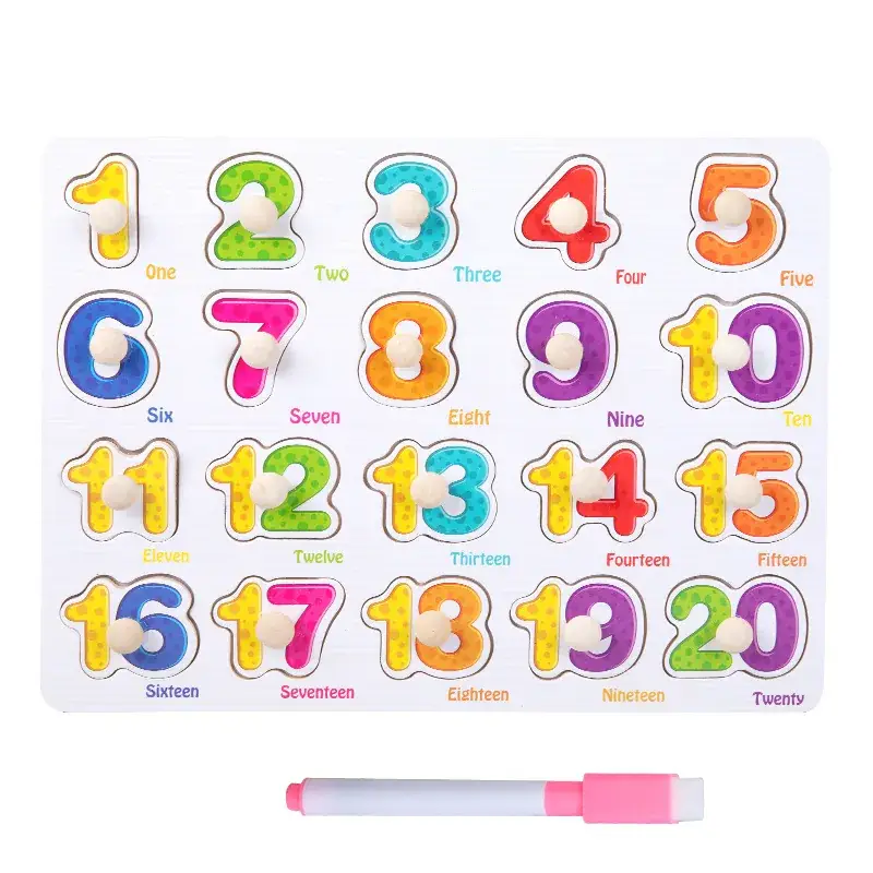 Wooden Animal & Number Puzzles for Kids - Image 10