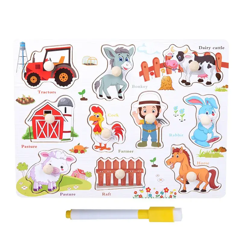 Wooden Animal & Number Puzzles for Kids - Image 11