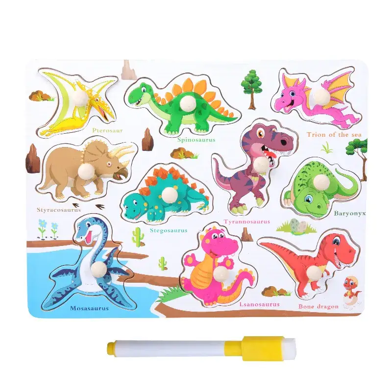 Wooden Animal & Number Puzzles for Kids - Image 12
