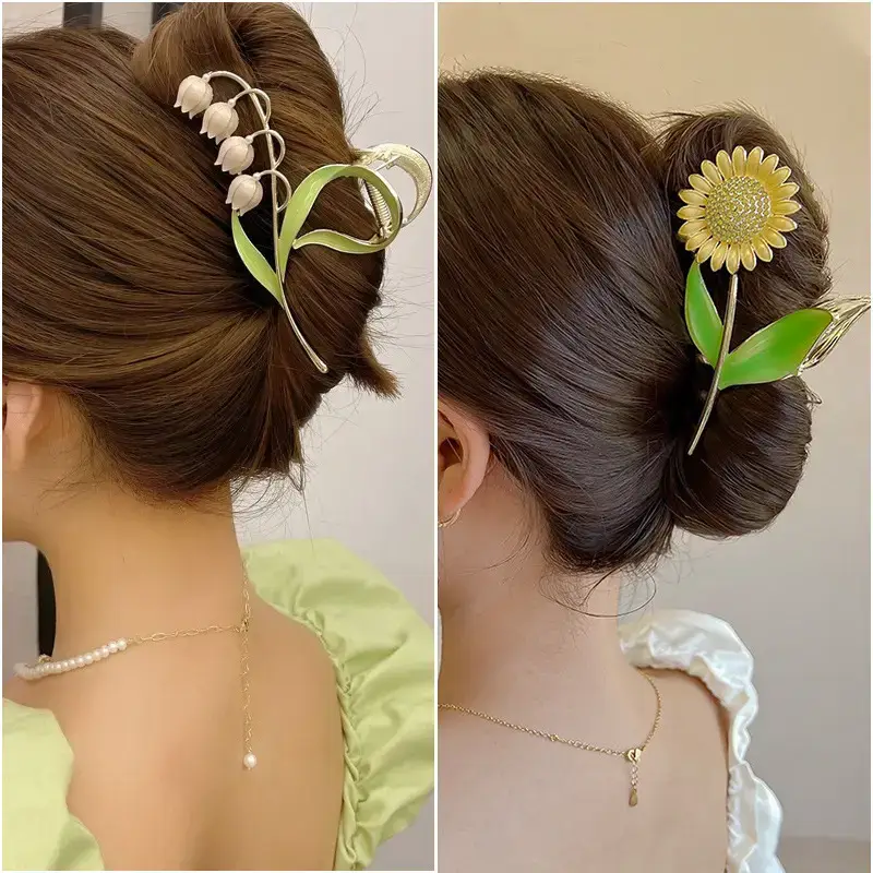 Golden Butterfly Hair Clip for Women Summer Claw Accessory - Image 19
