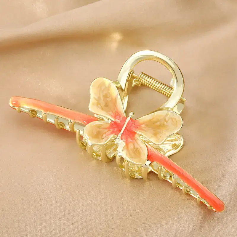 Golden Butterfly Hair Clip for Women Summer Claw Accessory - Image 13