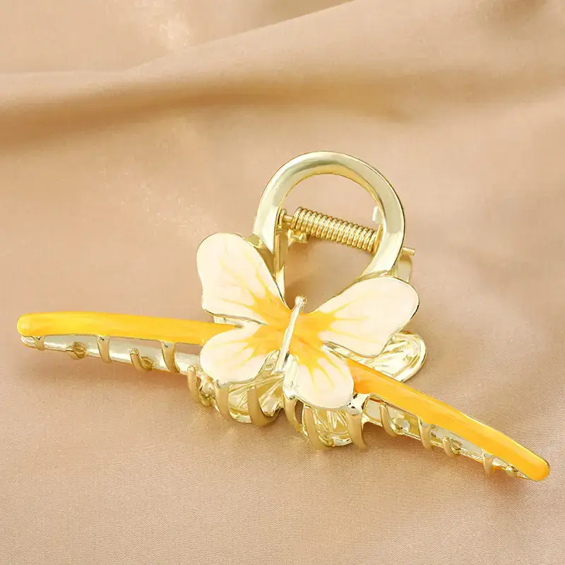 Golden Butterfly Hair Clip for Women Summer Claw Accessory - Image 15