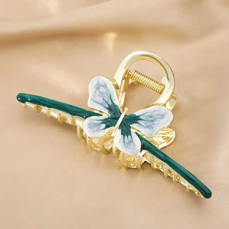 Golden Butterfly Hair Clip for Women Summer Claw Accessory - Image 17